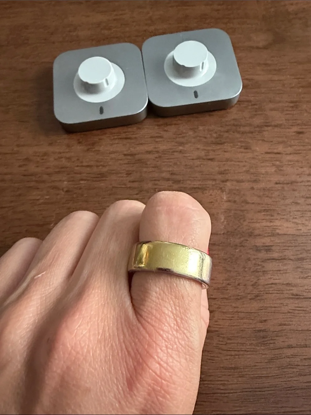Oura Silver Magnetic Charger Pack with White Dock
